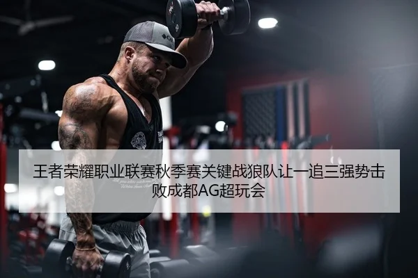 王者荣耀职业联赛秋季赛关键战狼队让一追三强势击败成都AG超玩会